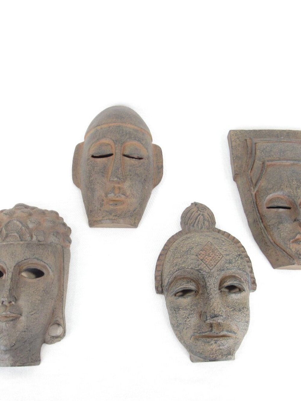 4 Pc Set Resin 3D Decorative African Masks Wall Art Resin Gallery